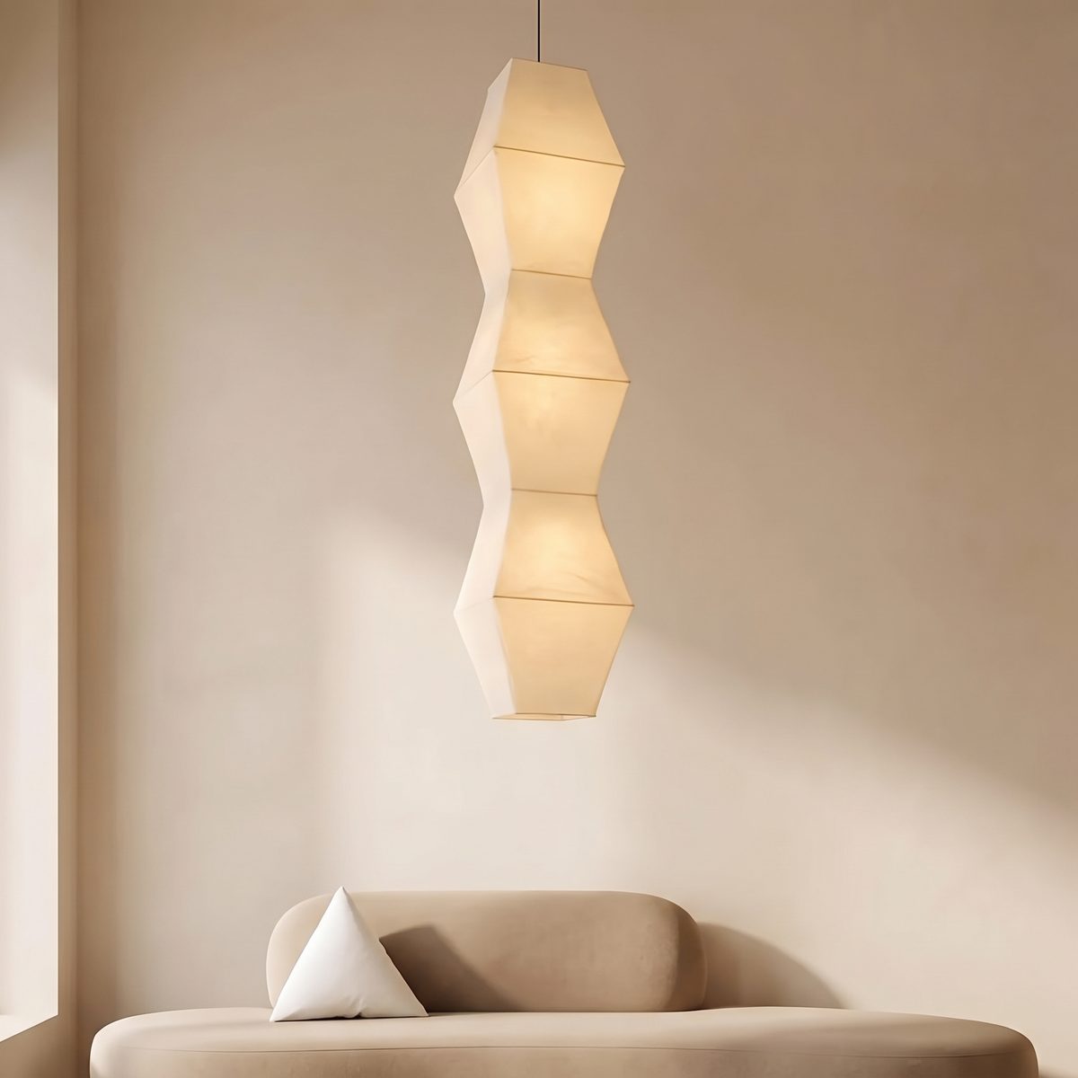 Suspension Kasumi en papier, lanterne longue japonaise
