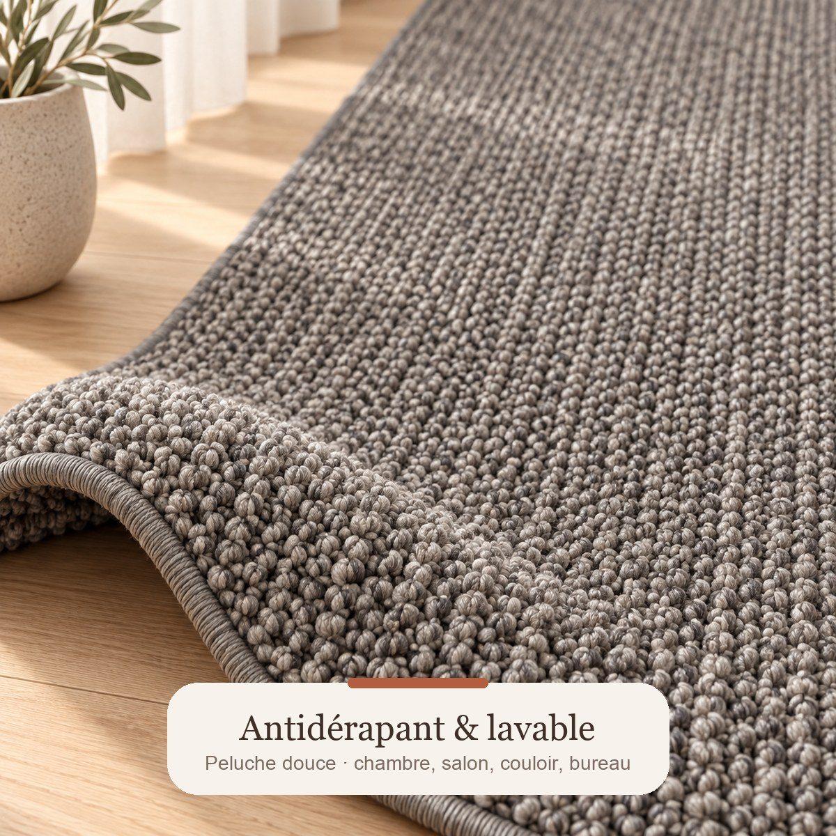 Caractéristiques antidérapant lavable tapis long