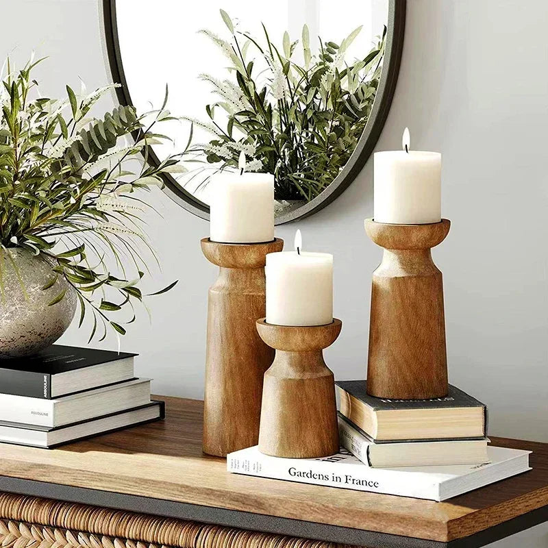 Bougeoir Ki · bois naturel (lot 3)