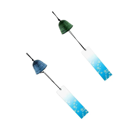 Carillon Niwa · fer jardin bleu-vert
