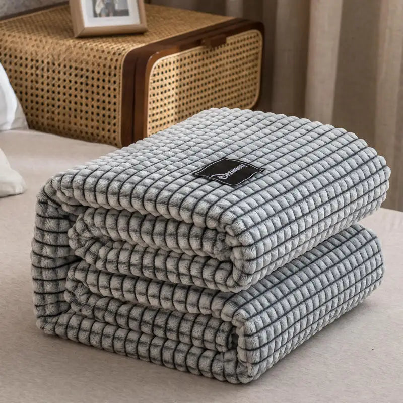 Plaid Hai · laine gris