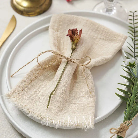 Serviettes Inaka · coton rustique (lot 10)