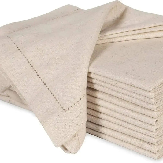 Serviettes Shiro · lin blanc (lot 6)
