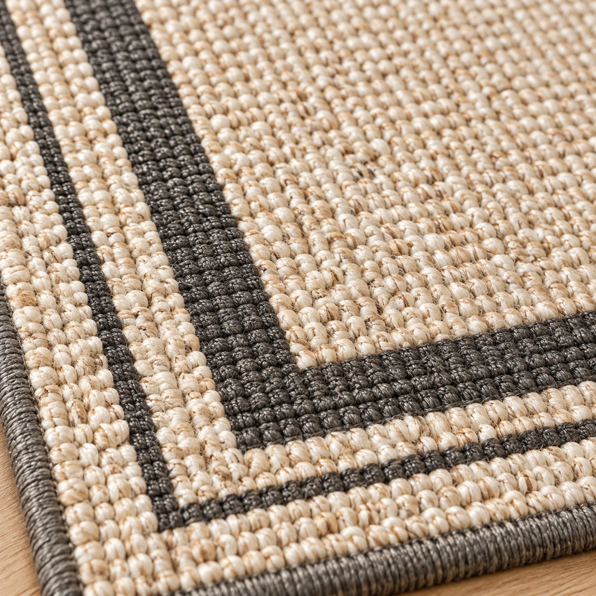Zoom motif Tapis d'entrée Kage géométrique anthracite