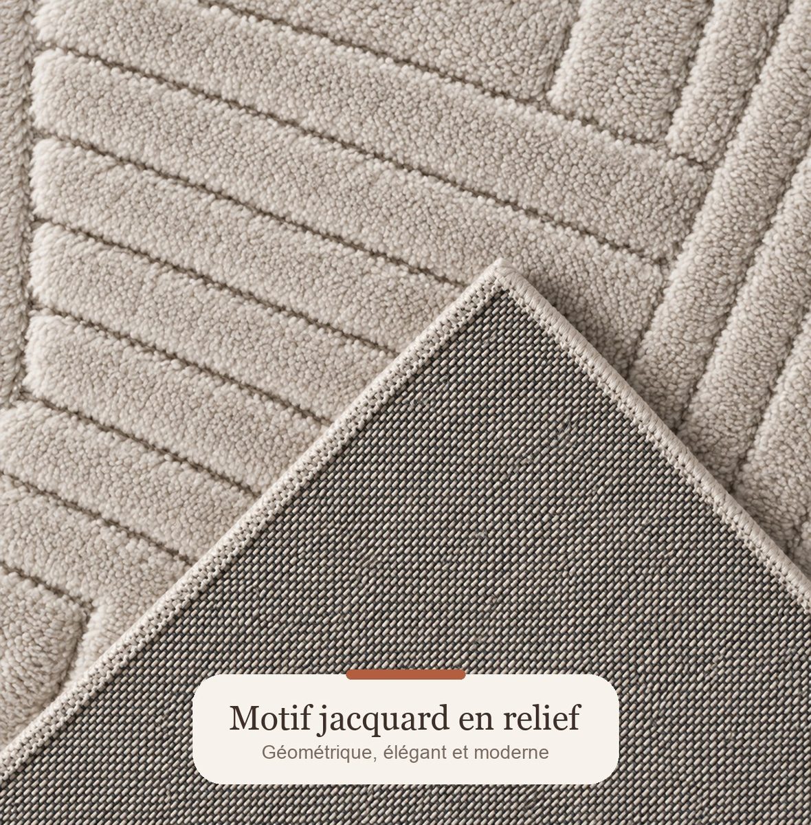 Motif jacquard en relief tapis Nagi