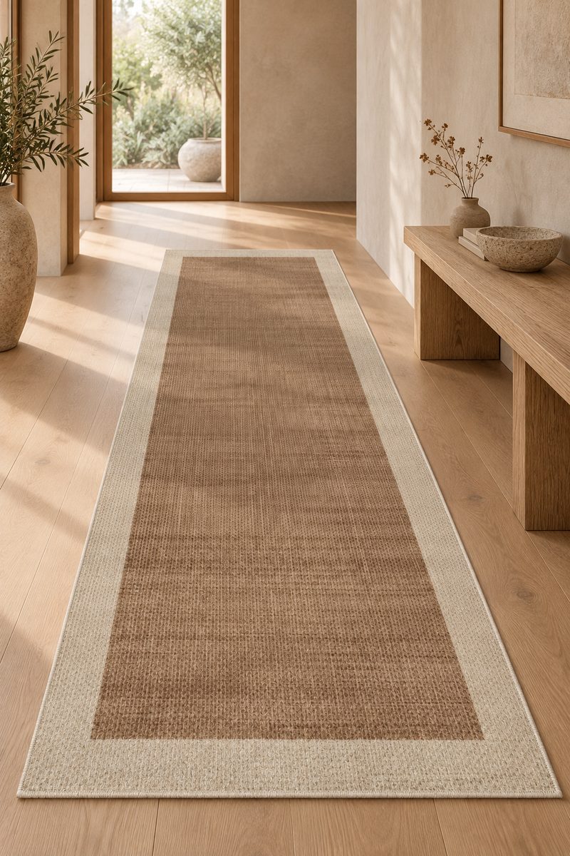 Tapis long Shiro peluche blanc cassé